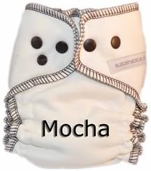 Sustainablebabyish Organic Bamboo Fleece Fitted Cloth Diaper - Small - Mocha