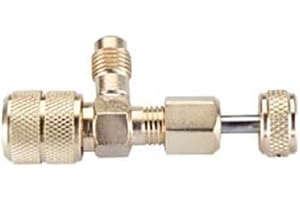 C&D CD2080 Large Thumb Screw core Depressor w/Back seat to Hold Gas in Hose, Coupler attaches to 5/16" m. Flare with 1/4" m. 