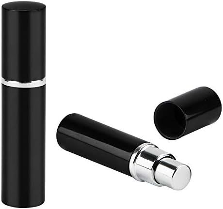 urlife Atomizer Perfume Atomizer Set, 0.3 fl oz (10 ml), with Funnel, Perfume Bottle, Light Blocking Bottle, Glass Lotion Bottle, Sprayer, Perfume Bottle, Refill Container, Small Partition Bottle, Push Type, Black, 2 Pieces
