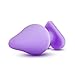 Play with Me - Naughty Candy Heart - Be Mine - Smooth Satin Finish Heart Shaped Bottom Anal Butt Plug - Platinum Silicone - Sex Toy for Men and Women (Purple)