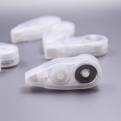 Cute Correction Tape 6 pcs pack in a clear zippered pouch, White out correction tape, Wipeout tape