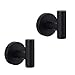 Bathroom Matte Black Coat Hook SUS 304 Stainless Steel Single Towel/Robe Clothes Hook for Bath Kitchen Contemporary Hotel Style Wall Mounted 2 Pack primary