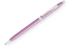 Cross Limited Series Century Classic Colors Tender Matte Splash of Pearlescent Pink Rose and Extremely Polished Appointments with Cross Signature Jewelry-quality Center Band Ballpoint Pen