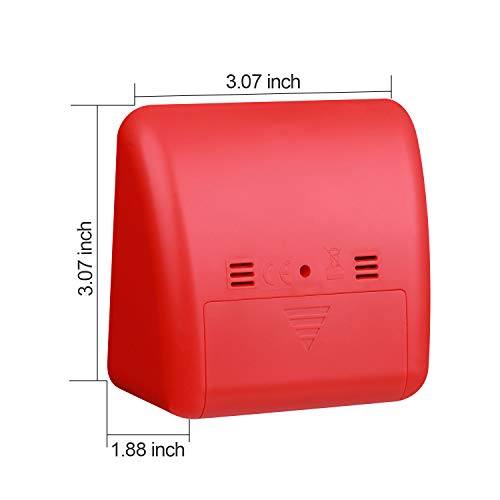 Visual Timer, Analog Countdown Timer Reading Timer Quiet Counting Time Management Tool for Kids and Adults, Meeting, Office, Classroom Teaching,Homework Games Cooking (Red)