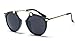 GAMT Brand Colorful Oval Sunglasses Fashion Round Eyewear Metal Frame for Men and Women Grey