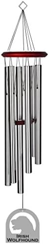 Chimesofyourlife N4496 Wind Chime,  Irish Wolf Hound/Silver,  35-Inch