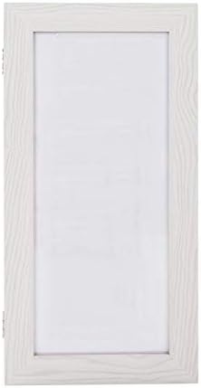 AyaMastro White Wall Mount Jewelry Cabinet Armoire Storage Organizer w/Mirror & Lockable with Ebook