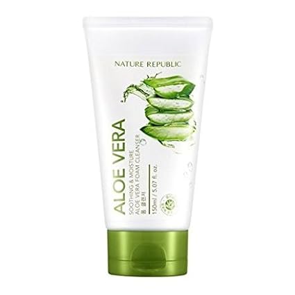 Nature Republic - Aloe Vera Cleansing Foam 150 ml - Reinigungschaum mit Aloe Vera - Gesichtsreinigung - Waschgel unreine Haut