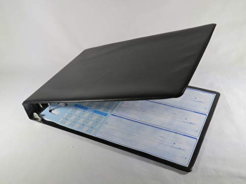 7 Ring Business Check Book Binder | Fits 600 Checks (200 Sheets 9"x13" 3 Checks Per Page) | with 6Year Calender | Professional Look! by Executive Supplies