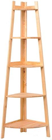 Hong xia shop Three-Legged Solid Wood Flower Stand Living Room Log Multi-Layer Rack Shelf Pine Wood woodquality Flower Pot Shelf,Industrial Corner Ladder Shelf,