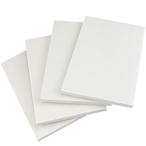 UPlama 4 Pack 4" x 6" White Rubber Stamp Carving Blocks,Carve Block Printing Carving Block,Soft, Easy Carve Surface Rubber for Craft Project and Great for Beginners and Professional,White - Thumbnail 4