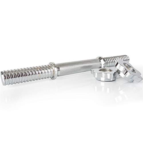 ScSPORTS-Kurzhantelstange-Laenge-355-cm-O-30-mm-Hantelstange-kurz-mit-Sternverschluessen-Stahl-verchromt-Kurzhantel-massiv-und-geraendelt-12er