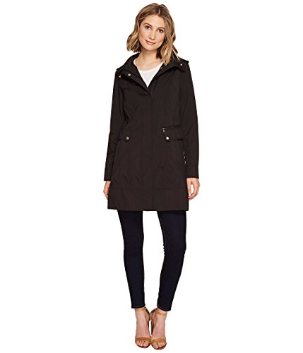 Cole Haan Chaqueta impermeable con capucha para mujer - negro - M