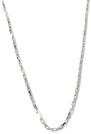 Silver Taper Jewels Sterling Silver 925 Rhodium Plated Long Box Chain Jewellery for Unisex (18-Inch)