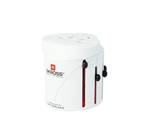 Skross World Travel Adapter, Classic 3 Pole, White