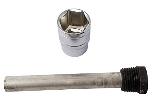 RV Water Heater Anode Rod INCLUDES socket (Magnesium - 1/2" NPT x .5"D x 4.5"L) - Thumbnail 3