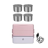 Electric Lunch Box,Lunch Bag 220V,Pink - Portable