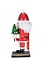 Clever Creations Traditional Wooden Collectible Chubby Santa Nutcracker, Festive Christmas Décor Perfect for Shelves and Tables