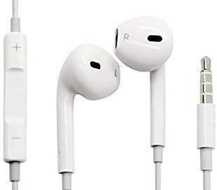 2Pack Headphones/Earbuds/Headsets with Remote Control and Mic Compatible with iPhone 6 /6s/6 Plus/6s Plus/ 5/SE/5s, iPad/iPod, Android and More(2Pack, White)