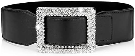 ICGSUQR Fashion Faux Mohair Leather 2Inch Wide Waist Belts For