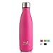 Double Wall Vacuum Insulated Stainless Steel Water Bottle, 17oz/34oz Sports Cola Shape Portable Water Bottle Leak/Sweat Proof Keeps Your Drink Hot & Cold