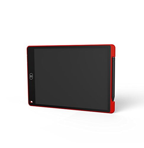 Three BY 12-Inch LCD Writing Tablets Multi-function Mouse Pad Graffiti Painting Whiteboard Bulletin Memo with Stylus for Kids Office Family Message Board-Red