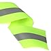 Actopus 10M(L) 5X1.5cm Reflective Tape Fabric for Safety Clothing Sew On Trim Lime Green