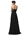 GRACE KARIN Prom Dresses Women's Evening Gowns with Embroidery Sleeveless Size 12 CL6168-1 Black