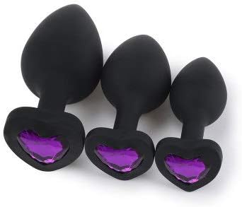 Black Silicone B~U^T^T A^n^a^l P^l'u^gs Trainer Toys 3Pcs