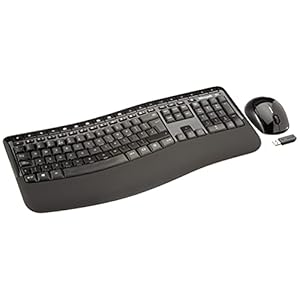 Microsoft Wireless Comfort Desktop 5050 UK QWERTY Keyboard, Black