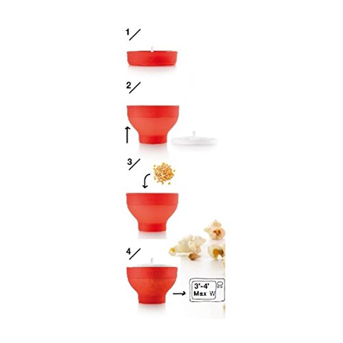 Lekue 0200227R10M050 Microwave Popcorn Popper, XX-Large, Red