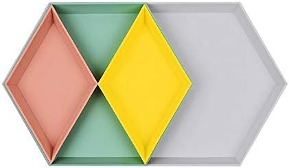 Trinket Jewelry Dish Tray, Set of 4 Geometric Jewelry Tray Desk Organizer Decorative Display Plate for Rings Necklace Storage