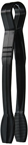Excellant 9" Flat Grip Tong, Polycarbonate, Black