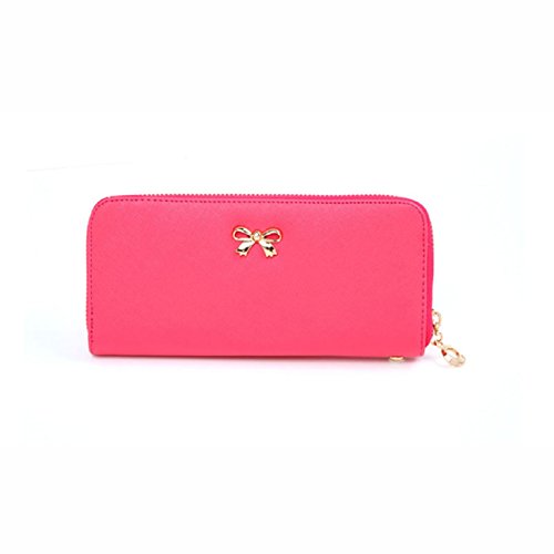 CoromoseÂ® Women Cute Bowknot Purse Solid Wearable Wallet Handbag (Hot Pink)