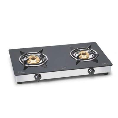 Glen GL 1020 BB Glass Gas Stove, 6mm(Black)