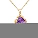 Sedmart Rose Amethyst Agate Pendant Arrowhead Gold plated Necklace Jewelry Mothers Day Gift