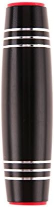 Alloy Rolling sticks,HOCHE Toy Stress Reducer –Amazing Rollver Toy Desktop Flip Toys Hand-Eye Co-ordination Concentration Trainer Advanced Fun Dimensional Sided Adults Toy Anxiety Release (Black)