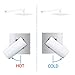 KES BRASS Shower Faucet Body Valve and SOLID Stainless Steel Trim Square Concealed Replacement for Bathroom Showering System, Polished Chrome L6711