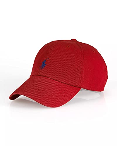 POLO RALPH LAUREN Men`s Cotton Chino Ball Cap (Red(5007)/Navy… at Amazon