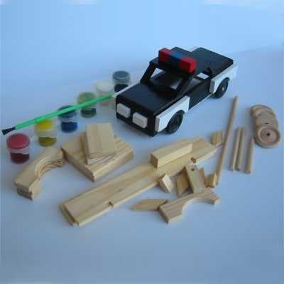 Police Car Wood Craft Kit