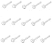 FIBO STEEL 15-30 PCS 20G Clear Bioflex Nose Rings Stud Retainer Body Jewelry Piercing,2mm Top Retainer
