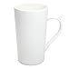 Momugs 20 OZ Plain Large Tall White Ceramic Milk Tea Coffee Mug with Handle for Dad Mom Friends
