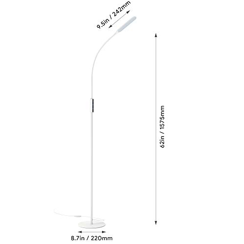 LED Floor Lamp with 3 Color Temperatures & 5 Brightness Levels, Gladle