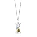 Gem Stone King 925 Silver Hourglass Pendant with 0.75 Ct Citrine Dust 18inches Chain