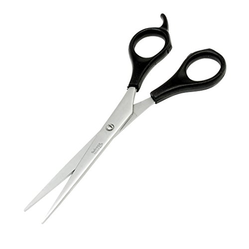 uxcell Metal Barber Household Office Paper Cutting Hair Shear Slicer Scissors Black