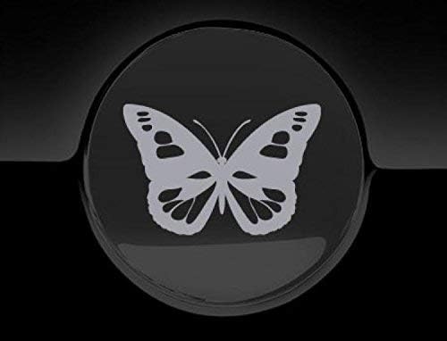 JasonCarlMorgan JCM Butterfly Fuel Cap Cover Car Sticker, Silver
