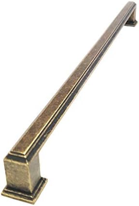 Art Deco Kitchen Cabinet Cupboard Handles (Sets of 6), Boss Bar Bow Deep Antique Brass Finish. for Kitchens wardrobes
