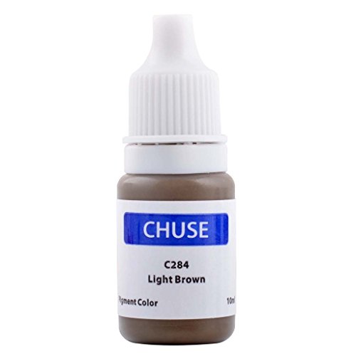 CHUSE C284, 10ml, Light Brown, Passed SGS,DermaTest Micro Pigment Cosmetic Color Permanent Makeup Tattoo Ink