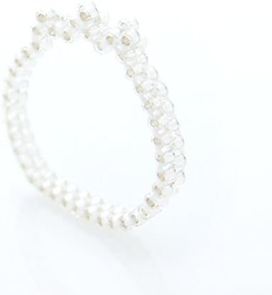 Skinny Silver Ring, Silver Stacking Ring, Silver Crown Ring, Beaded Crown Ring, Beaded Ring