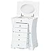 Best Choice Products Handcrafted Wooden Jewelry Box Organizer Wood Armoire Cabinet Storage Chest - White